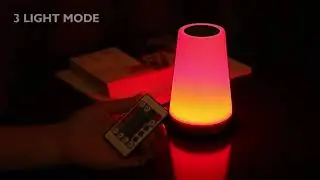 Night Light RGB Remote Control Touch Dimmable Portable Table Lamp USB Rechargeable Night Lamp