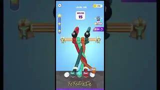 Tangle Master 3D - Level 129 & Level 130, Walkthrough, #shorts