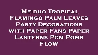 Meiduo Tropical Flamingo Palm Leaves Party Decorations with Paper Fans Paper Lanterns Pom Pom Review