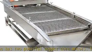 TECHTONGDA Straight Vibrating Sieve Screen Shaker Electric Linear Sifter Machine Stainless Steel Tw