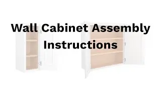 Wall Cabinet (DOVETAIL ASSEMBLY PROCESS)