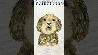 Paint a cute puppy in watercolor with me 🐶 #puppy #dog #animals #watercolor #explore #art #viral