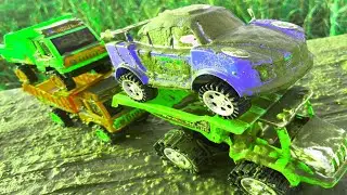 Mudding wala khilona banaya | mini vehicles mud accident toy | Cocotoys