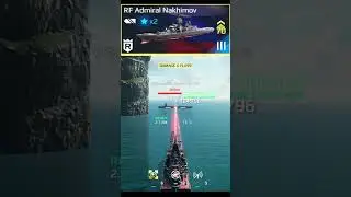 RF Admiral Nakhimov + (4x) x51 missile and 4x TRG-230 (230 mm) Damage Test  #modernwarships