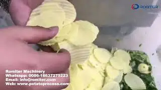 Potato Wave Chip Slicing Cutting Machine
