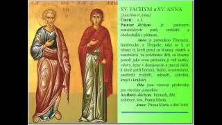 26/7. C&iacute;rkevn&iacute; kalend&aacute;ř sv. Anna a J&aacute;chym (Religious calendar)