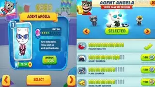 Agent Angela Talking Tom Gold Run vs Talking Tom Candy Rush | Gameplay
