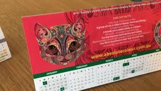Tent Calendar Card Printing - Sydney Australia Free Delivery