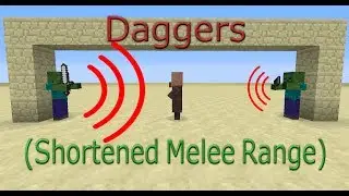 Daggers in Vanilla Minecraft (Shortened Melee Range Concept)