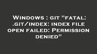 Windows : git 