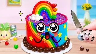 🌈 Cute Mini Rainbow Chocolate Fondant Cake 🎂 | Satisfying ASMR | Mini Cooking
