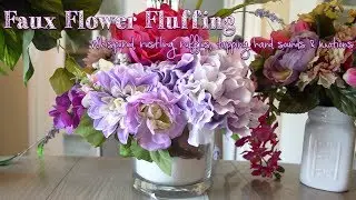ASMR :: Faux Flower Fluffing [ Whispered, Rustling, Ruffling, Tapping, Hand Sounds & Motions ]