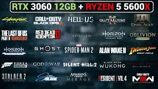 Ryzen 5 5600X + RTX 3060 12GB | 1080P and 1440P Gaming Test