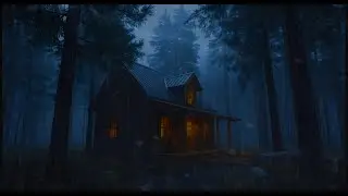 ASMR Sleep Sounds  Cozy Forest Cabin at Night