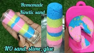 Homemade kinetic sand without using sand, slime,glue@Mom beauty arts/MBA