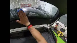 2020 Veloster shrinking the back window with top spoiler and installation