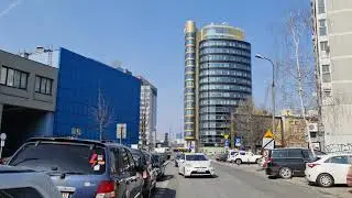 🇵🇱 Warszawa 2021, Polska. [4K Ultra HD] Ulica Polna, Plac Unii Lubelskiej. 27.03.2021