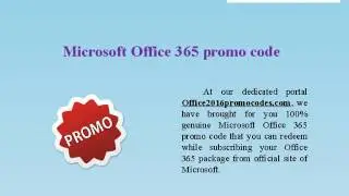 Microsoft Offers Office 365 promo codes