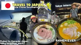 Found the best Ramen in Shinjuku | Flying to Tokyo Japan 🇯🇵  from Dubai via China Southern Airlines