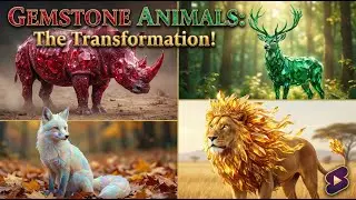 Gemstone Beasts: When Wild Animals Transform Into Glowing Crystal Creatures💎#viralvideo #aigenerated