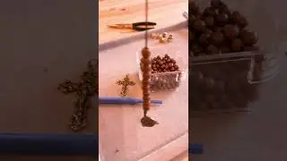 Making a Lord of the Rings inspired Rosary | Catholic Etsy | How to make a rosary #shorts #diy #lotr