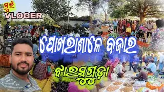 ପୋଖରାଶାଳେ ବଜାର ଝାରସୁଗୁଡ଼ା 😄🛒// Pokharasale Bazra 😄🛒//ମୁଇଁ VLOGER//@muivloger 
