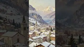 Alpine Italy in Winter ❄️ | Trento &middot; Bolzano &middot; Aosta | Oil Painting Art