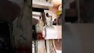 Thread cutting in long excel 🔥😱#engineering #automobile #trending #machine #welding #tractor