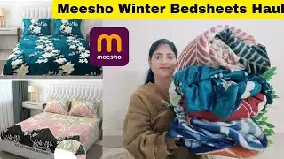 Meesho Winter Fitted Bedsheets Haul | Woolen Bedsheet / Velvet Bedsheet / Fitted Elastic Bedsheet