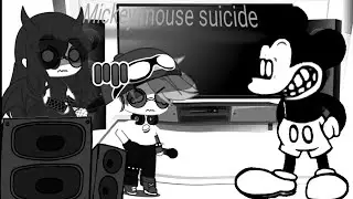 Mis personajes reacionan al mod de fnf suicide mouse 