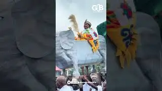 Queen Carried in Elephant Palanquin at Borbor Mfantse Festival | Ghana Culture & Tradition
