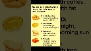 Right way to take vitamins #vitamins #supplements #benefits #lifestyle #unfrezzmyaccount
