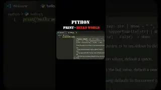 Print Hello World on the screen in Python | 