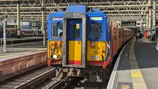 (4K) South Western Railway Class 455 5856 + 5707 Departing London Waterloo on 2G53 to Guildford