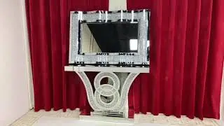 V8 Glass Hallway Console Table & Wave Mirror #video #viralshorts #vtuber #coffee #drawing #dog #tv