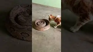 Love is Russell's viper and cat #snakerescue #snakebait #praveenpanchal #shorts