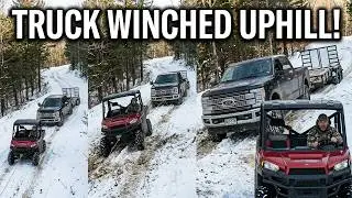 Sliding downhill on the ice-jacknifed my truck & trailer.. Winter Ice in the Ozarks!