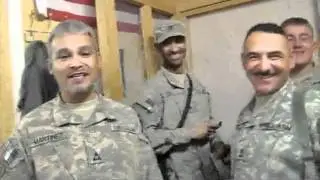 Deployed U.S. military hero's send birthday greetings back home.
