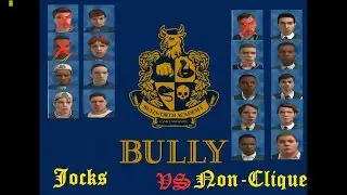 Bully SE: Jocks vs Non-Clique Students (No Leaders - Band Wars) (Full HD)