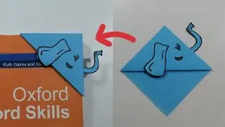 origami elephant bookmark - how to make a paper bookmark