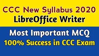 LibreOffice Writer MCQ | CCC Computer Course in English | LibreOffice Writer Question