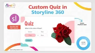 How to create quiz in Articulate Storyline 360 | Custom quiz in Storyline 360 | Custom Design Quiz
