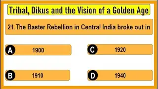 Class 8 SST History - Chapter 4 Tribals, Dikus and the Vision of a Golden Age MCQ with Answers