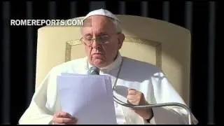 Pope prays for sick girl in St. Peter's Square, along with 50,000 pilgrims