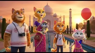 Cat Family&rsquo;s Adventure in India 🇮🇳🐱 | Fun Animation Story