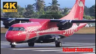Silver ATR 42-600 / Cessna 183H SKylane / BN2-Islander @ St. Kitts / Eastern Caribbean