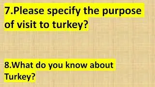 Turkey Embassy Application form guidance