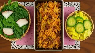 Loobia Polo Cooking | Tiny Kitchen Bean Pilaf ASMR | Mini Rice Cooking | The Tiny Foods
