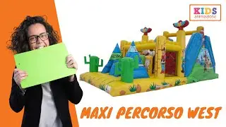 Noleggio Maxi Percorso west | Scopri l'affitto del gonfiabile tema farwest |Noleggio gonfiabili Roma