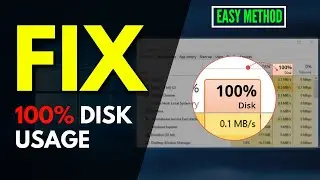 How To Fix 100% Disk Usage in Windows 10 || SOLVED 100% DISK USAGE Windows 10 FIX || Easy Tutorial